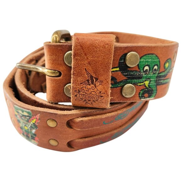 ed hardy leather belt